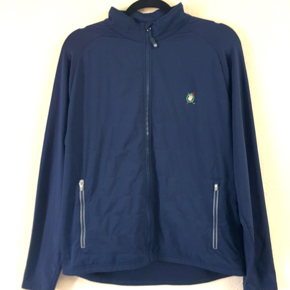Peter Millar Performance Jacket Medium Blue Lightweight Athletic Golf Preppy